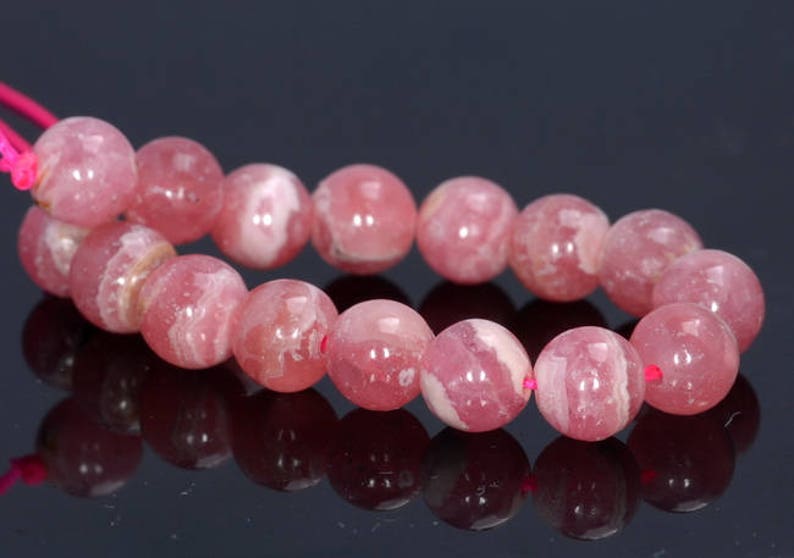 4MM RHODOCHROSITE GEMSTONE GRADE AA RED ROUND LOOSE BEADS 15.5/"