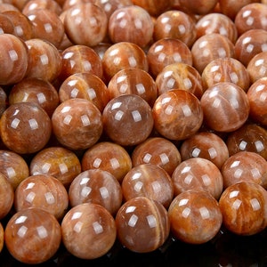 Natural Sunstone Gemstone Grade AAA Round 9MM 10MM 13MM 14MM Loose Beads (D193)