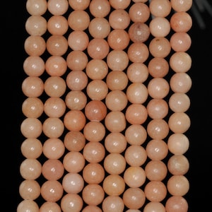 6mm Orange Opal Gemstone Grade A Round Loose Beads 16 inch Full Strand (90185472-861)