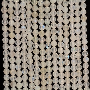 4MM  Rainbow Moonstone Gemstone Grade AAA Micro Faceted Round Loose Beads 15.5 inch Full Strand (80010062-A198)