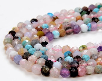 Perles De Pierres Précieuses Naturelles 2-3 Mm Faites Main - Multi-méla, Qualité A+, Pour Création Bijoux