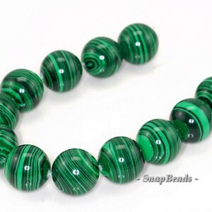 16mm Hedge Mazes Malachite Gemstone Green Round 16mm Loose Beads 7 inch Half Strand (90146234-217)
