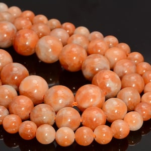 Orange Calcite Gemstone Grade AAA Round 6mm 8mm 10mm Loose Beads Full Strand Half Strand(A255)