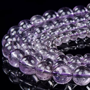 Natürlicher Amethyst Edelstein Grade AAA Rund 4 MM 5 MM 6 MM 7 MM 8 MM 9 MM 10 MM 11 MM 12 MM 13 MM 14 MM 15 MM Lose Perlen (D365)