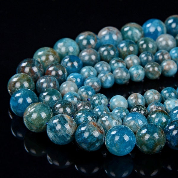 Natural Apatite Gemstone Grade AA Round 5MM 6MM 7MM 8MM 9MM 10MM 11MM 12MM Loose Beads (D22)