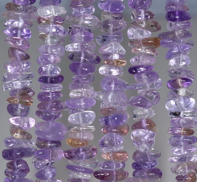9-10MM AMETRINE GEMSTONE PEBBLE NUGGET LOOSE BEADS 7.5" 9-10MM AMETRINE GEMSTONE PEBBLE NUGGET LOOSE BEADS 7.5"
