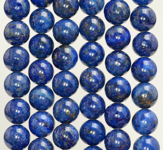 10MM AZURA LAPIS LAZULI GEMSTONE A BLUE ROUND 10MM LOOSE BEADS 7.5/"