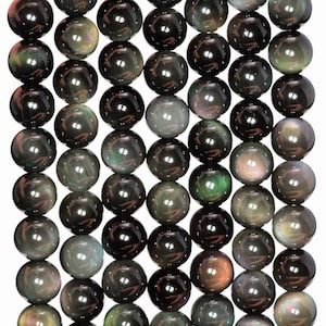 6mm Rainbow Obsidian Gemstone Grade AAA Round Loose Beads 15.5 inch Full Strand (80005792-480)