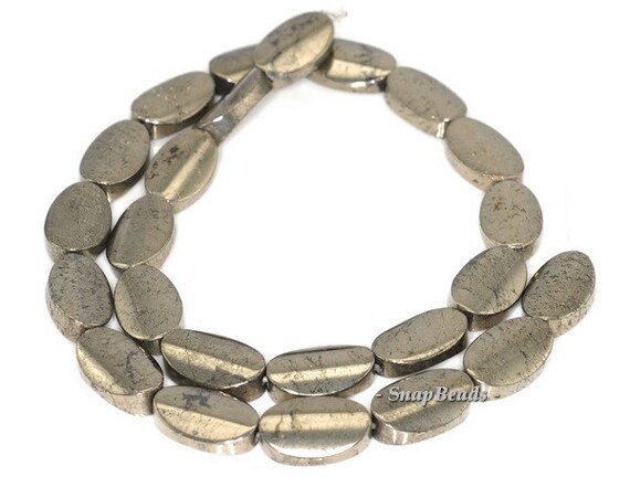 16x10mm Palazzo Iron Pyrite Gemstone Concave Oval 16x10mm Loose