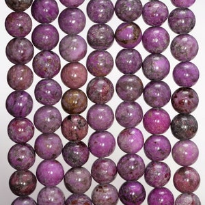 8MM Purple Jade Gemstone Round Loose Beads 15 inch Full Strand (80010314-M45)