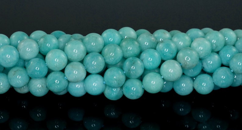7-8mm Aqua Berry Amazonite Gemstone Grade AAA Green Round Loose Beads 15.5 inch Full Strand 90183683-374