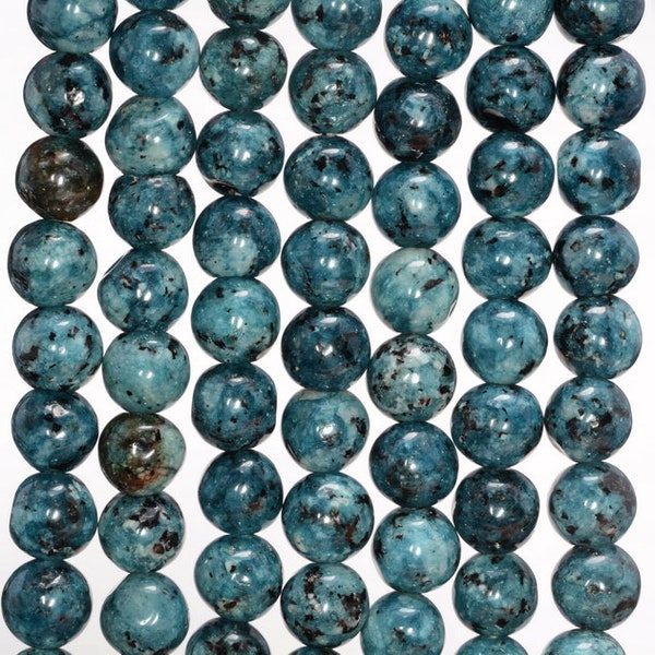 8MM Blue Jade Gemstone Round Loose Beads 15 inch Full Strand (80010319-M45)