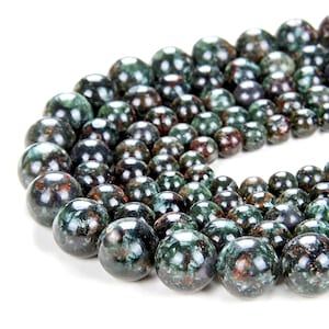 Natural Russian Seraphinite Clinochlore Gemstone Grade A Round 4MM 5MM 6MM 7MM 8MM 9MM 10MM Beads (D72)