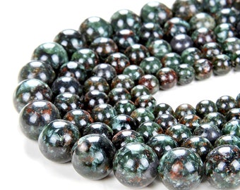 Natural Russian Seraphinite Clinochlore Gemstone Grade A Round 4MM 5MM 6MM 7MM 8MM 9MM 10MM Beads (D72)