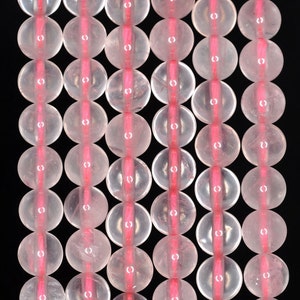 4MM Rose Quartz Gemstone Clear Pink Round Loose Beads 15.5 inch Full Strand (80004984-75)
