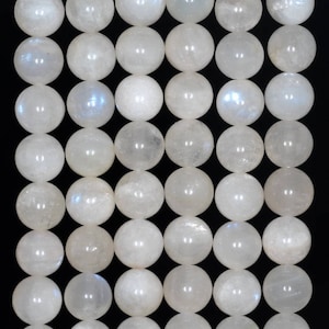 8mm Rainbow Moonstone Gemstone Grade AA Round Loose Beads 7.5 inch Half Strand (90191692-94)