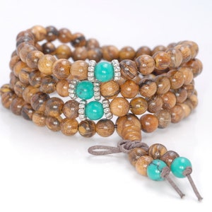 6MM Yellow Qinan Sandalwood Gemstone Round Loose Beads 26 inch  (80003627-W3)