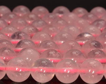 Madagascar Rose Quartz Gemstone Grade AAA Pink 6MM 8MM 10MM Round Loose Beads 15 inch Full Strand