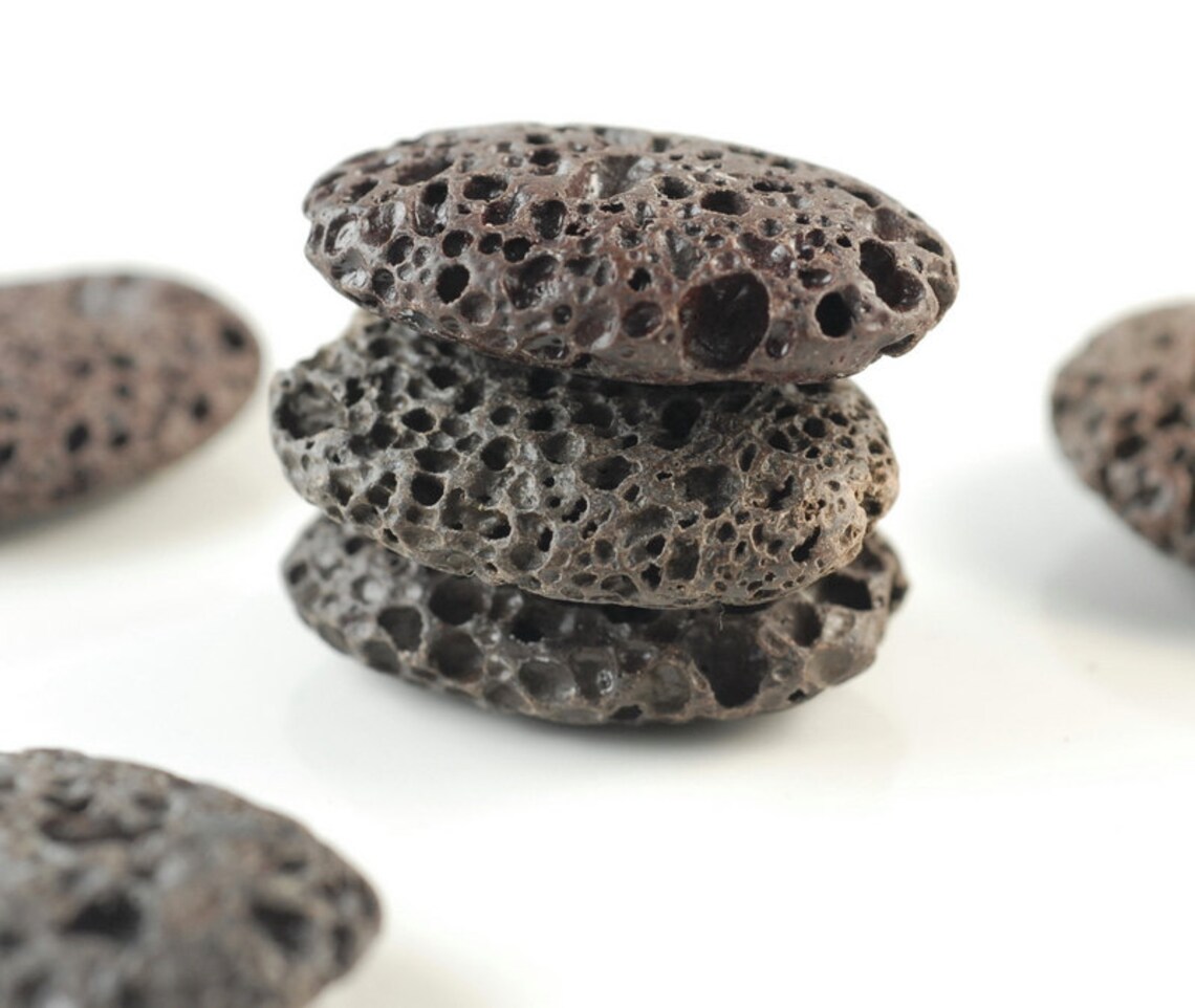 35x25mm Dark Brown Volcanic Basaltic Lava Gemstone Oval - Etsy