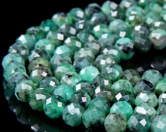 5 MM Natürlich Kolumbien Smaragd Edelstein Grade AAA Micro facettierte runde lose Perlen (P74)