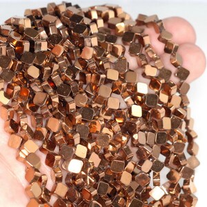 6mm Bronze Hematite Gemstone Diamond Square 6x6mm Loose Beads 16 inch Full Strand 90185604-842 image 3