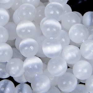 6MM Selenite Gemstone Grade AAA Round Loose Beads 15.5 Inch Full Strand (80007269-A210)