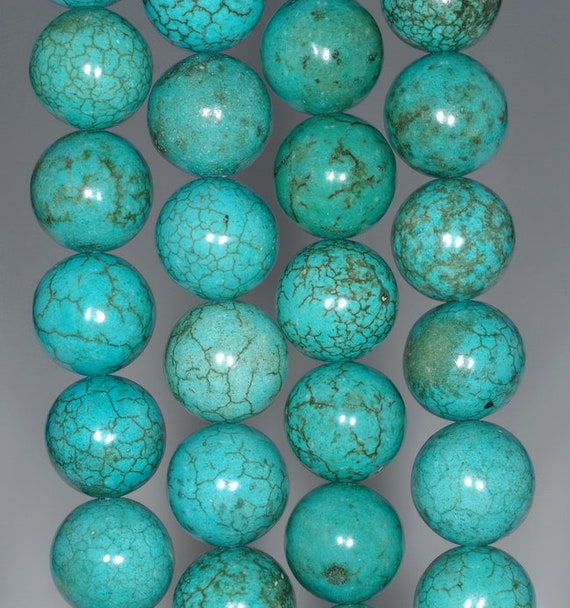 12MM MATRIX TURQUOISE GEMSTONE PURPLE MOSAIC ROUND 12MM LOOSE BEADS 7/"