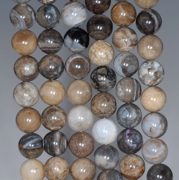 8mm Silver Leaf Jasper Gemstone Round 8mm Loose Beads 7 5