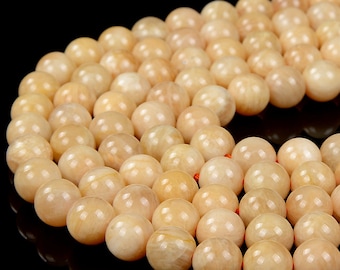 Natural Yellow Feldspar Sunstone Gemstone Grade AA Round 6MM 7MM 8MM 9MM 10MM Loose Beads (D315)