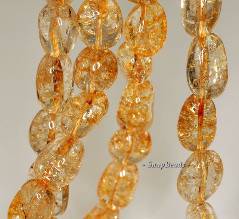 23x18-14x12mm Citrine Quartz Gemstone Graduated Nugget Loose Beads 19 inch Full Strand 90191529-B41-585