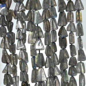 7x6-10x7mm Grey Labradorite Gemstone Triangle Nugget Loose Beads 14-15 inch Full Strand (90184967-898)