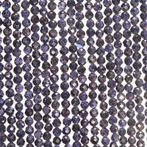 2MM Blue Sandstone Gemstone Grade AAA Micro Faceted Round Loose Beads 15.5 inch Full Strand (80010228-A192)