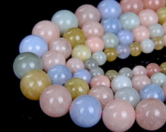 Perfect making-Wholesale price AAA Quality Beads 12mm Morganite Round Beads 40 cm Length