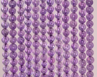 4mm Royal Amethyst Gemstone Grade AA Light Purple Round Loose Beads 15.5 inch Full Strand (90147933-107-3mm F)