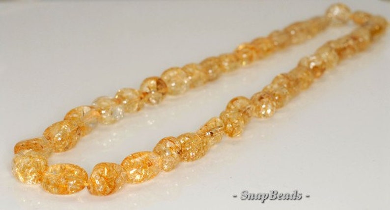23x18-14x12mm Citrine Quartz Gemstone Graduated Nugget Loose Beads 19 inch Full Strand 90191529-B41-585
