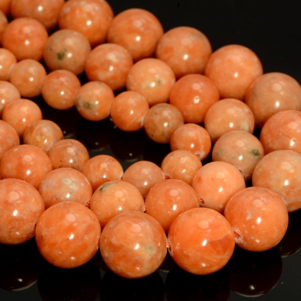 Genuine Natural Orange Calcite Gemstone Grade AA Round 4mm 6mm 8mm 10mm 12mm Loose Beads (A273)