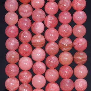 8mm Rhodochrosite Jasper Gemstone Grade AA Pink Red Round 8mm Loose Beads 15.5 inch Full Strand (80005049-455)