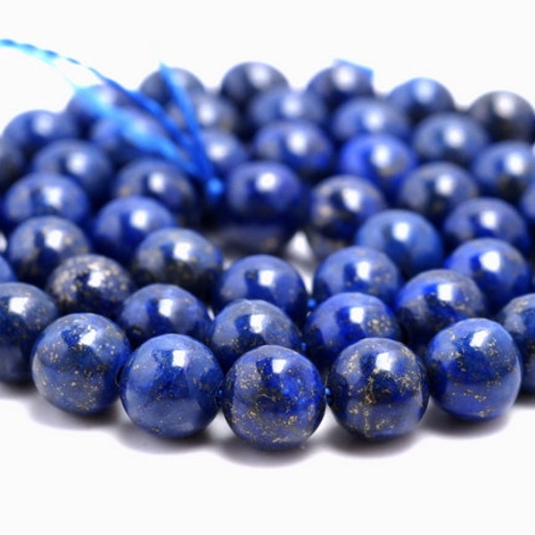 6MM Lapis Lazuli Gemstones Dark Blue Round 6MM Loose Beads 15.5 inch Full Strand (90113020-126A)
