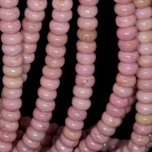 8X5MM Pink Rhodonite Gemstone Grade AA Rondelle Loose Beads 15.5 inch Full Strand (80000483-A75)