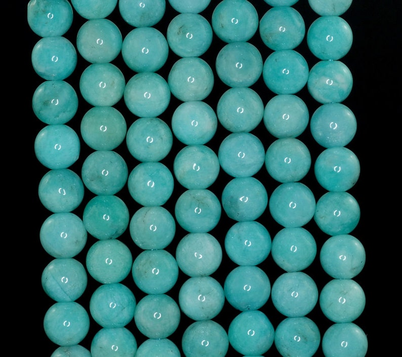 7-8mm Aqua Berry Amazonite Gemstone Grade AAA Green Round Loose Beads 15.5 inch Full Strand 90183683-374