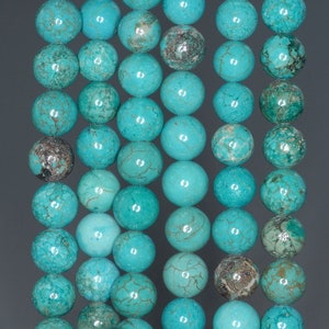 8MM Turquesa Howlite Gema Round Loose Abalorios 16 pulgadas Full Strand (90184644-A133)