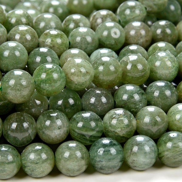 Natural Green Apatite Gemstone Grade AAA Round 5MM 6MM 7MM 8MM 9MM 10MM 11MM Loose Beads (D124)
