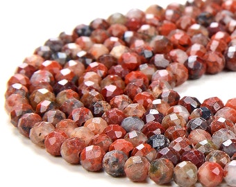 3MM Natural Breccia Jasper Gemstone Micro Faceted Round Loose Beads 15 inch Full Strand (80016222-P50)