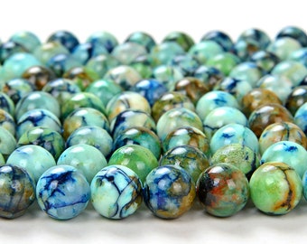 BELLE 6 mm Facettes Azurite Chrysocolle Pierres Précieuses Ronde Loose Beads 15" Strand