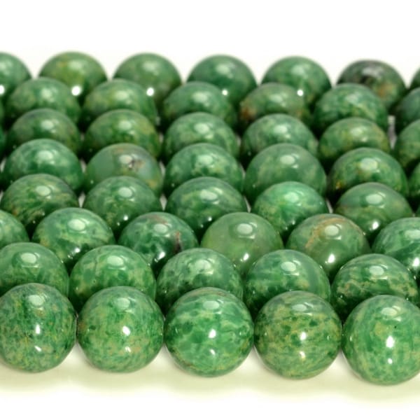 Green African Jade Gemstone Grade AAA Round 4MM 6MM 8MM 10MM Loose Beads (A267)