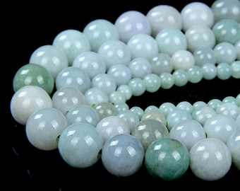 Natürliche Burma Jade Edelstein Grün AAA Rund 6MM 8MM 9MM 10MM Lose Perlen (D21)