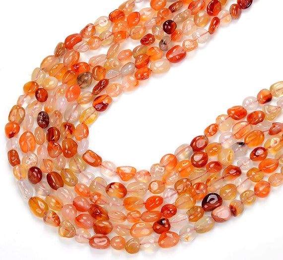 Cuentas De Tubo De Piedra De Cornalina Roja Natural, Abalorios De Cilindro Superventas De 4mm X