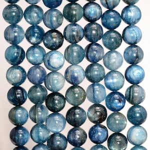 8-9mm azul kyanite gemstone grado AA ronda suelta perlas 7 pulgadas medio hebra (80007396-A260)