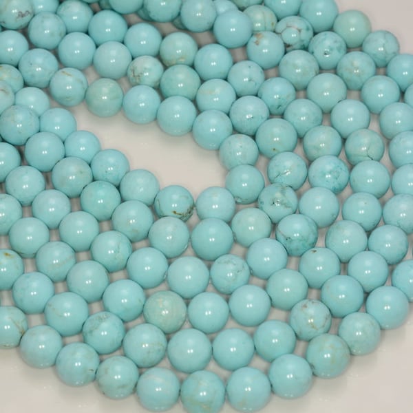 4mm Blue Howlite Turquoise Gemstone Light Blue Round 4mm Loose Beads 15.5 inch Full Strand (80005798-480)