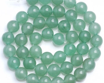 10 Strands 10mm Green Aventurine Gemstone Green Round Loose Beads 15 inch Full Strand (80005919-M33 x10)